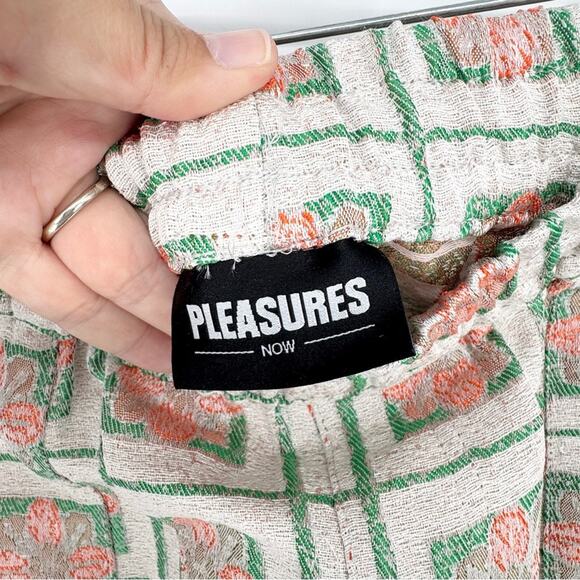 Pleasures Slippy Easy Pant Tapestry Floral Jaquard Pull On Drawstring In Cream L - Picture 11 of 16